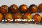 CCS554 15.5 inches 12mm round dyed chrysocolla gemstone beads