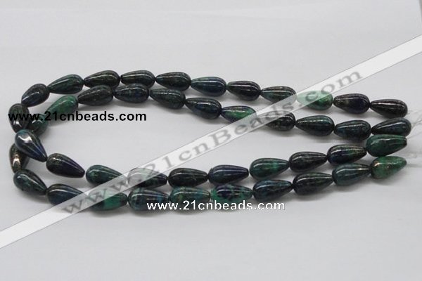 CCS56 16 inches 10*18mm teardrop dyed chrysocolla gemstone beads