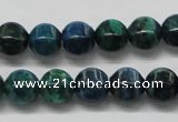 CCS57 16 inches 10*10mm pumpkin dyed chrysocolla gemstone beads