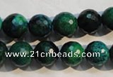CCS604 15.5 inches 12mm faceted round dyed chrysocolla gemstone beads