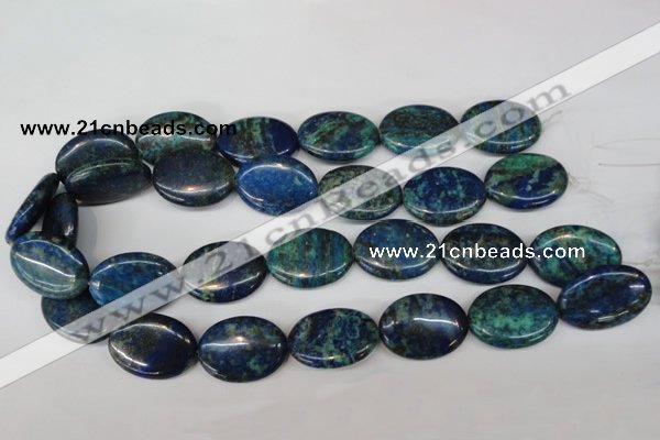 CCS61 16 inches 22*30mm oval dyed chrysocolla gemstone beads