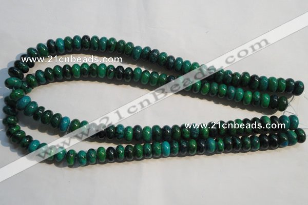 CCS616 15.5 inches 6*10mm rondelle dyed chrysocolla gemstone beads