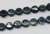 CCS62 16 inches 8mm flat round dyed chrysocolla gemstone beads