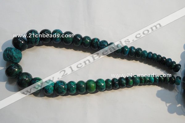 CCS621 15.5 inches 6*10mm – 15*20mm rondelle dyed chrysocolla beads