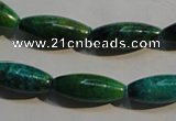 CCS634 15.5 inches 8*20mm rice dyed chrysocolla gemstone beads