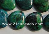 CCS654 15.5 inches 20*20mm heart dyed chrysocolla gemstone beads