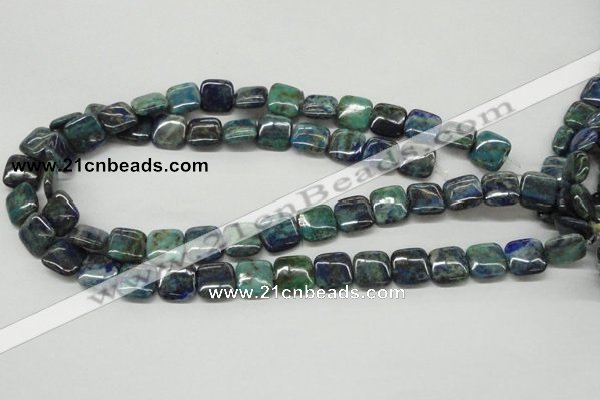 CCS66 16 inches 14*14mm square dyed chrysocolla gemstone beads