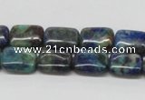 CCS67 16 inches 10*14mm rectangle dyed chrysocolla gemstone beads