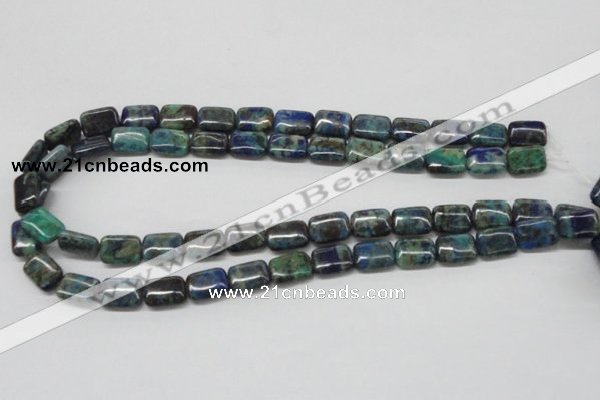 CCS67 16 inches 10*14mm rectangle dyed chrysocolla gemstone beads