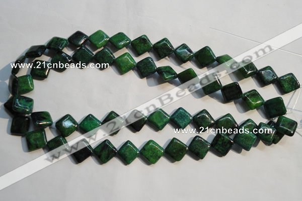 CCS681 15.5 inches 12*12mm diamond dyed chrysocolla gemstone beads