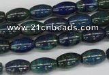 CCS79 15.5 inches 8*12mm rice dyed chrysocolla gemstone beads