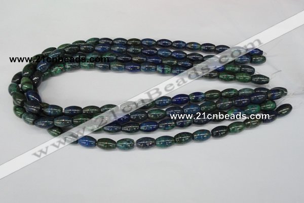 CCS79 15.5 inches 8*12mm rice dyed chrysocolla gemstone beads