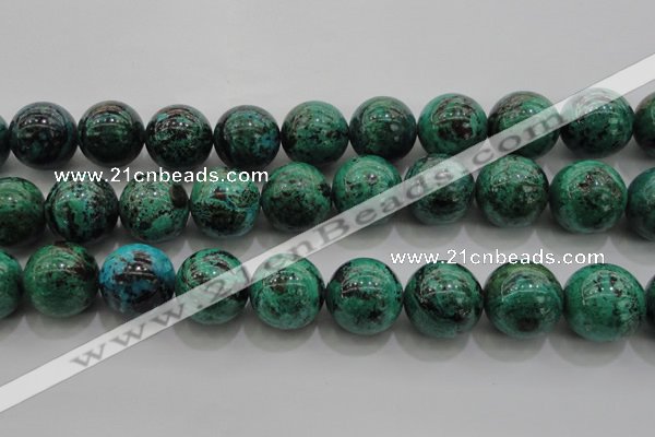 CCS806 15.5 inches 16mm round natural Chinese chrysocolla beads