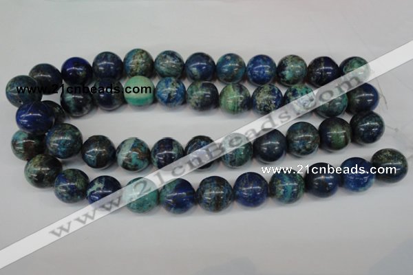 CCS81 15.5 inches 18mm round dyed chrysocolla gemstone beads