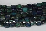 CCS83 15.5 inches 6*6mm square dyed chrysocolla gemstone beads