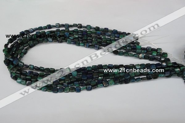 CCS83 15.5 inches 6*6mm square dyed chrysocolla gemstone beads