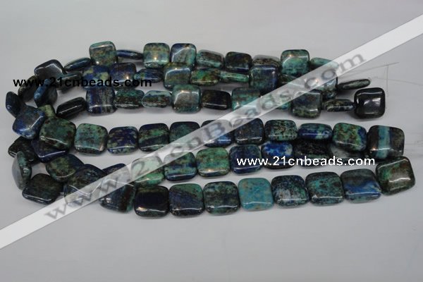 CCS85 15.5 inches 16*16mm square dyed chrysocolla gemstone beads