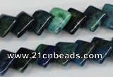 CCS88 15.5 inches 12*12mm diamond dyed chrysocolla gemstone beads