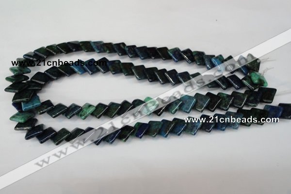 CCS88 15.5 inches 12*12mm diamond dyed chrysocolla gemstone beads