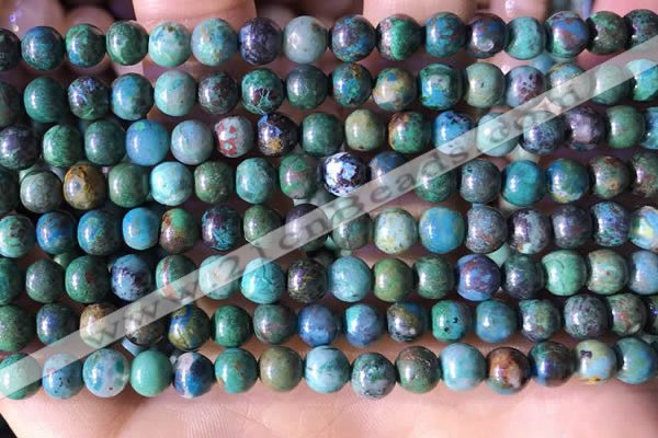 CCS893 15 inches 6mm round natural chrysocolla gemstone beads