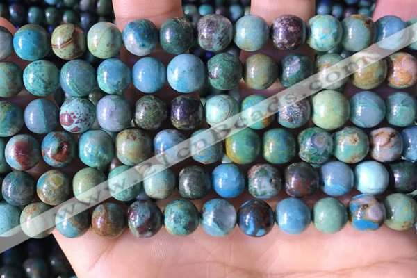 CCS894 15 inches 8mm round natural chrysocolla gemstone beads