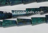 CCS90 15.5 inches 8*16mm trapezoid dyed chrysocolla gemstone beads