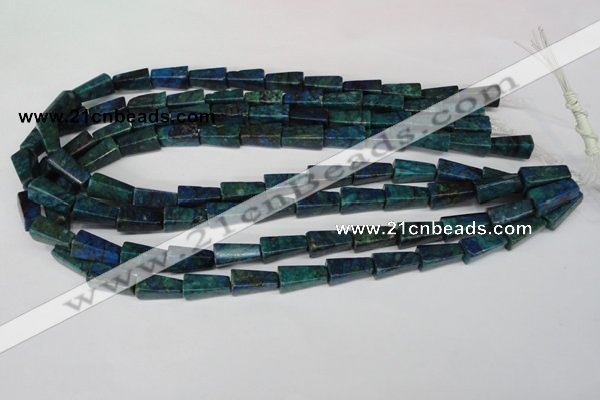 CCS90 15.5 inches 8*16mm trapezoid dyed chrysocolla gemstone beads