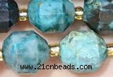 CCS911 15 inches 9*10mm faceted chrysocolla beads wholesale