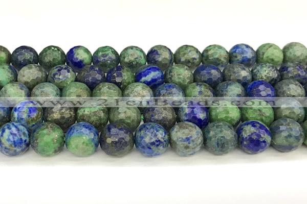 CCS922 15 inches 10mm faceted round chrysocolla beads wholesale