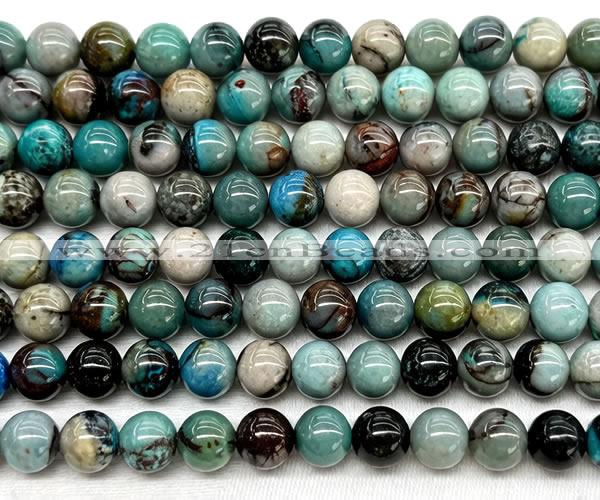 CCS957 15 inches 8mm round natural chrysocolla beads wholesale