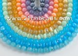 CCT01 Different color 10mm faceted round cat eye beads Wholesale