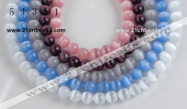 CCT02 Different color 10mm round cats eye beads Wholesale