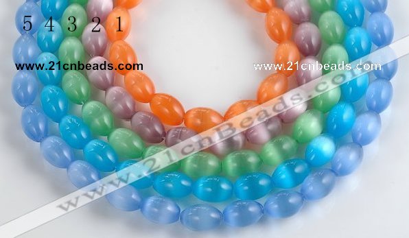 CCT06 10*14mm different color rice cats eye beads Wholesale