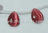 CCT1010 Top-drilled 12*16mm flat teardrop cats eye beads wholesale