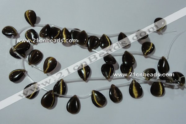 CCT1026 Top-drilled 13*18mm flat teardrop cats eye beads wholesale