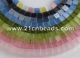 CCT11 Different color 6mm cube-shaped cats eye beads Wholesale