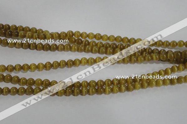 CCT1212 15 inches 4mm round cats eye beads wholesale