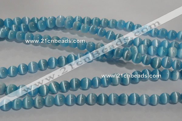 CCT1287 15 inches 5mm round cats eye beads wholesale