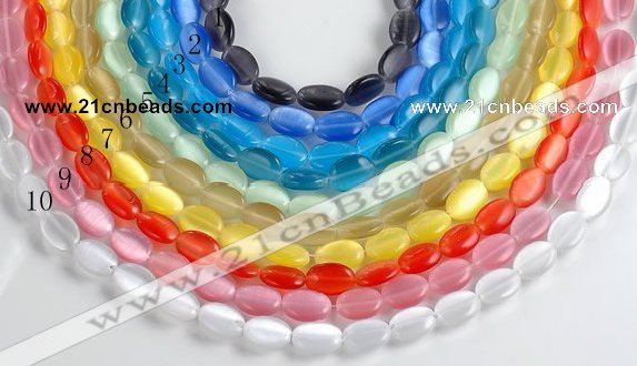 CCT13 10*15mm different color oval cats eye beads Wholesale