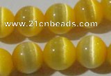 CCT1375 15 inches 7mm round cats eye beads wholesale