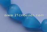 CCT20 14 inches 10*14mm teardrop navy blue cats eye beads wholesale
