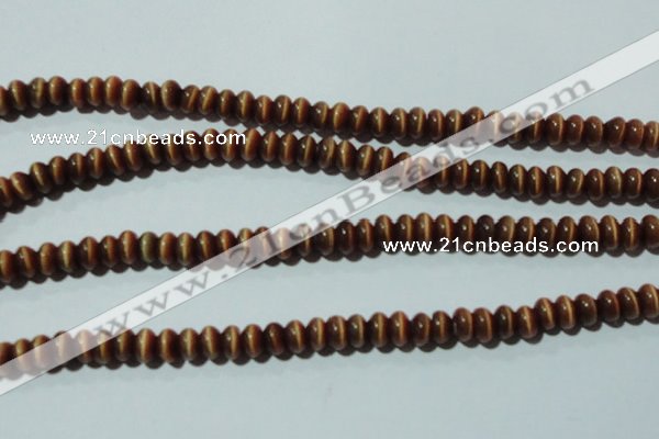 CCT248 15 inches 3*6mm rondelle cats eye beads wholesale