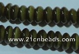 CCT249 15 inches 3*6mm rondelle cats eye beads wholesale