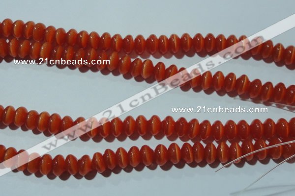 CCT275 15 inches 5*8mm rondelle cats eye beads wholesale