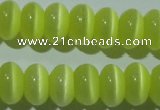 CCT276 15 inches 5*8mm rondelle cats eye beads wholesale