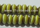 CCT278 15 inches 5*8mm rondelle cats eye beads wholesale