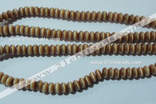 CCT280 15 inches 5*8mm rondelle cats eye beads wholesale