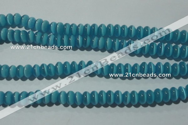 CCT284 15 inches 5*8mm rondelle cats eye beads wholesale