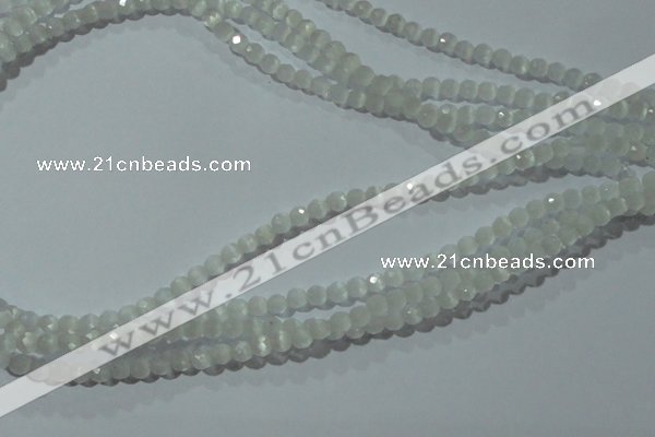 CCT301 15 inches 4mm faceted round cats eye beads wholesale