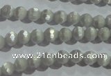 CCT302 15 inches 4mm faceted round cats eye beads wholesale